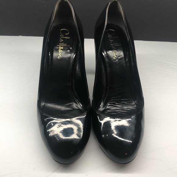 Cole Haan Black Patent Leather Pump Heels Size 6 B - Picture 2 of 7